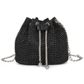 Rhinestone Drawstring Bucket Crossbody Bag