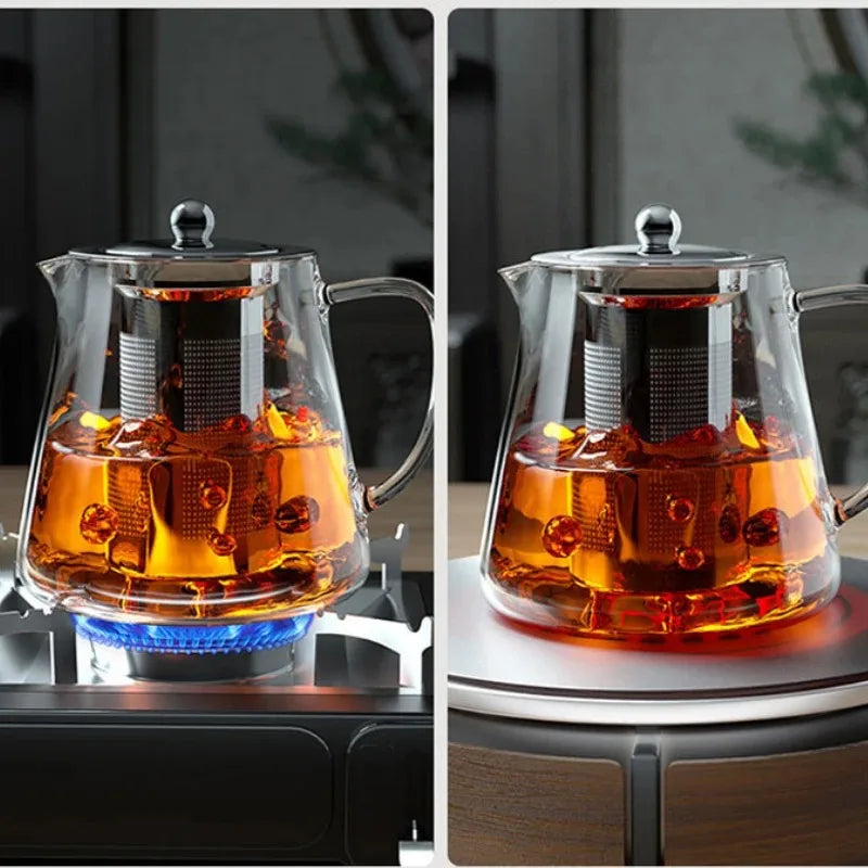 1 L Borosilicate Glass Teapot with Removable Infuser