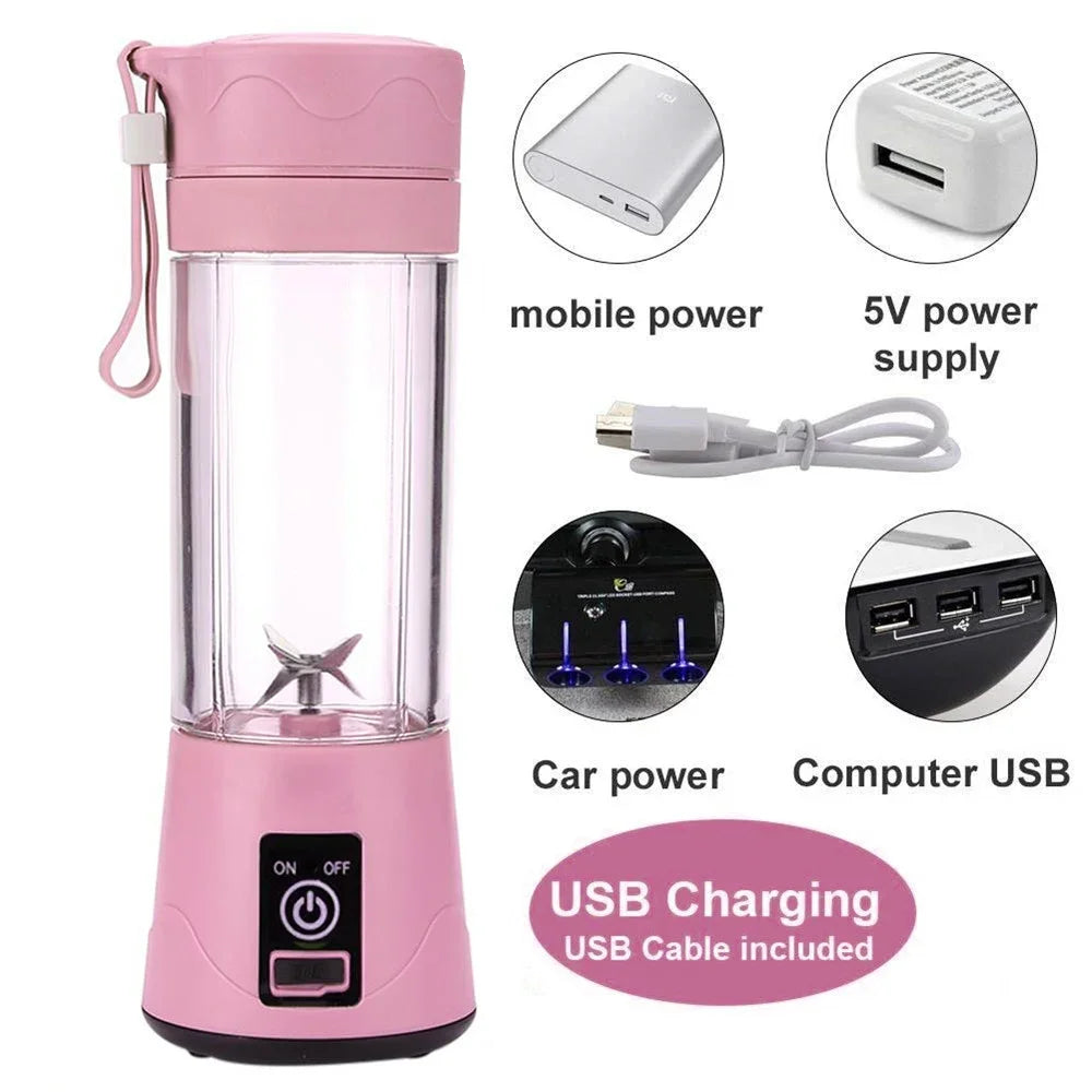 Portable USB Rechargeable Personal Blender, 380 ml